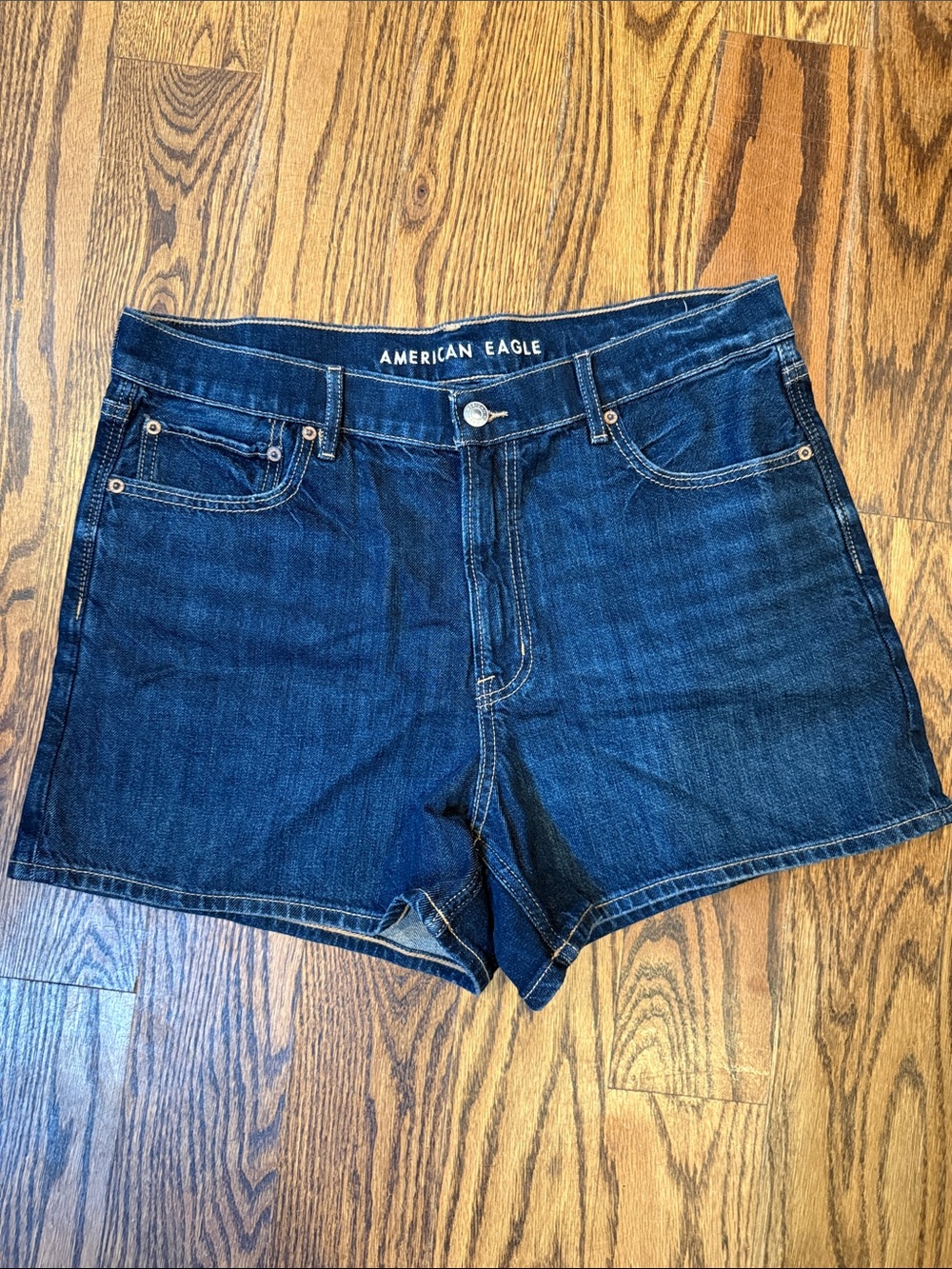 American Eagle Outfitters Dark Blue Denim Jean Shorts
